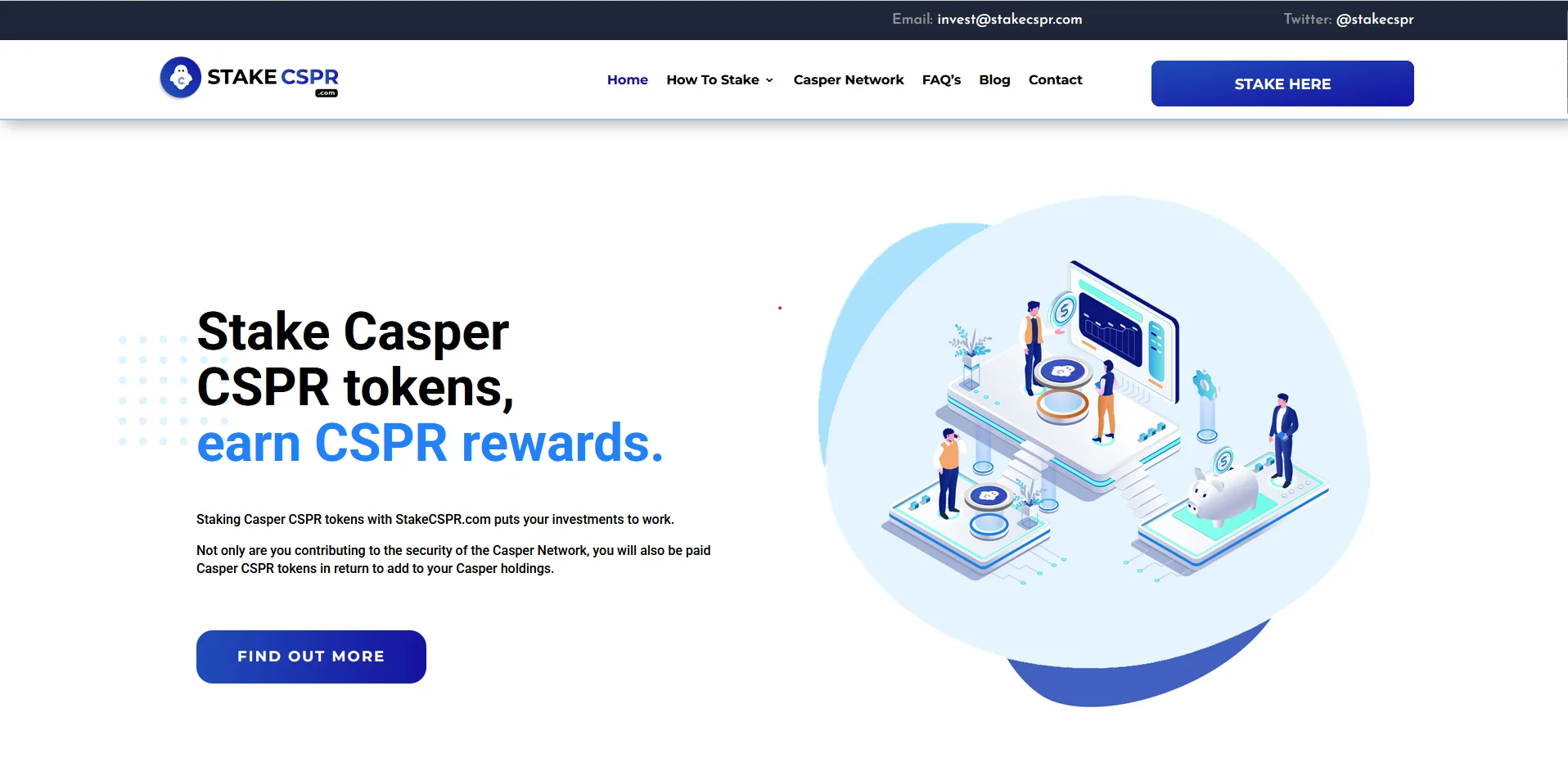 Stake CSPR — web design project by Mill Digital